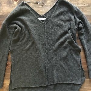 Olive/brown check sweater